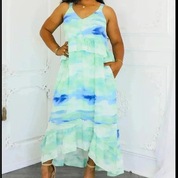 Dresses & Skirts - 33. Ruffle High Low Maxi Dress